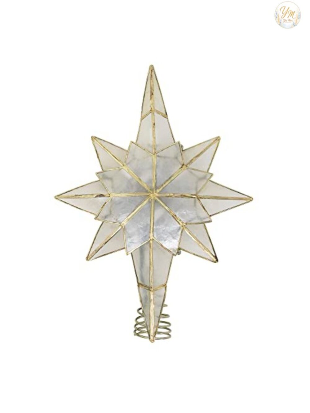 10-Light Capiz Star of Bethlehem Clear Treetop